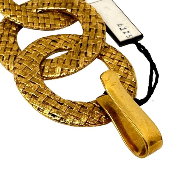 CHANEL Vintage Collection 29 Gold Plated Textured Circular Link Logo CC Belt - S - Picture 9 of 10